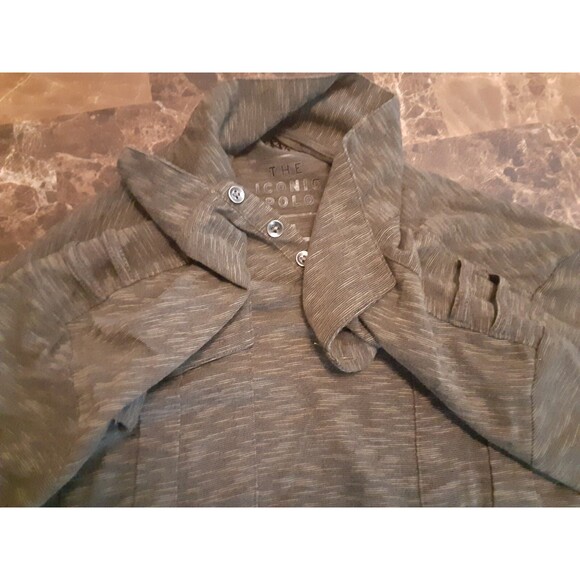 Rock & Republic The Iconic Polo Shirt XL Men's Green Space Dye Slim Fit Pockets - Picture 10 of 16